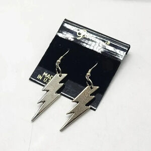 Giovanni Harry Potter Silver Tone Lightning Bolt Dangle Earrings Halloween